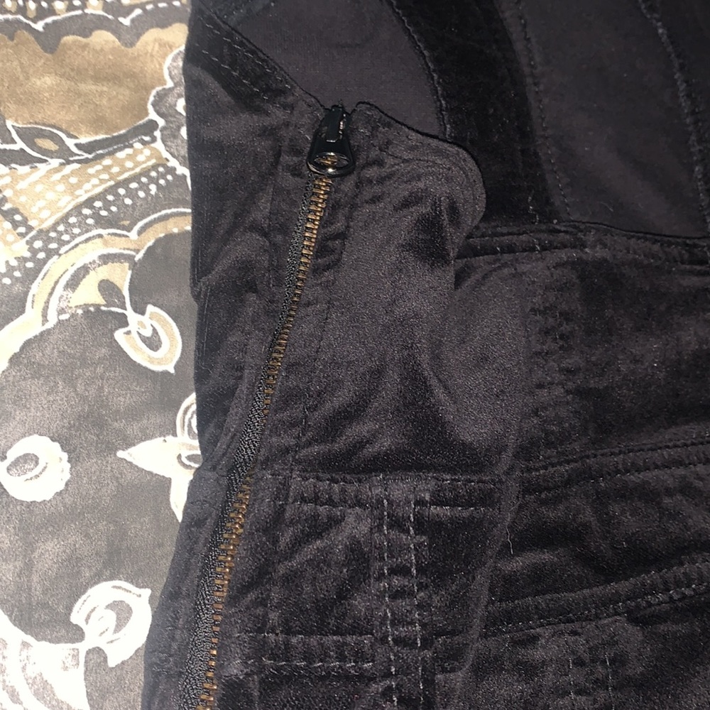 Anthropologie Pilcro and the Letterpress black velvet overalls SZ 29 - Picture 5 of 9